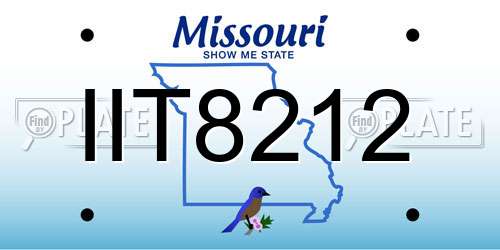 IIT8212 Missouri License Plate