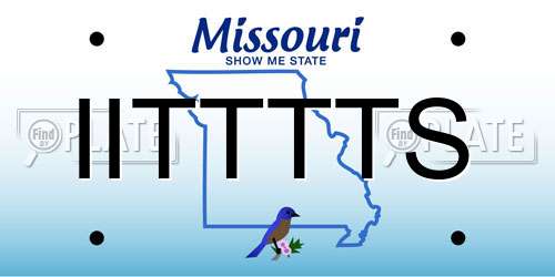 IITTTTS Missouri License Plate