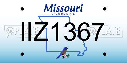 IIZ1367 Missouri License Plate