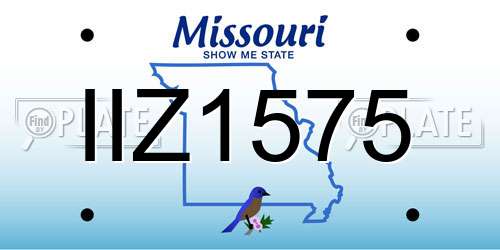 IIZ1575 Missouri License Plate
