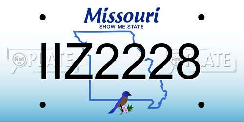 IIZ2228 Missouri License Plate