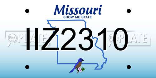 IIZ2310 Missouri License Plate