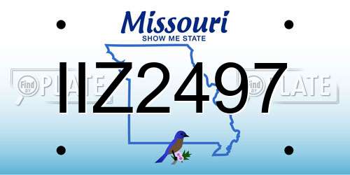 IIZ2497 Missouri License Plate