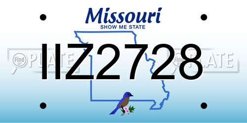 IIZ2728 Missouri License Plate