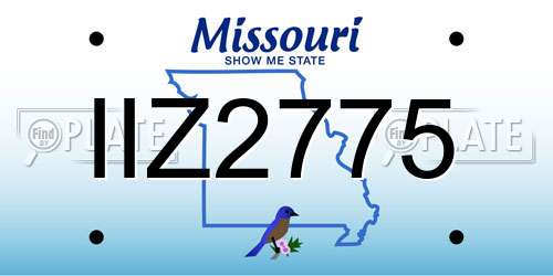 IIZ2775 Missouri License Plate
