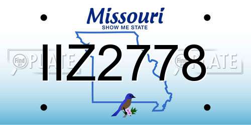 IIZ2778 Missouri License Plate