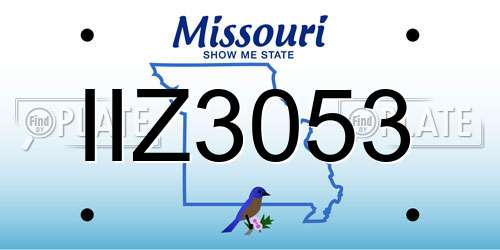 IIZ3053 Missouri License Plate