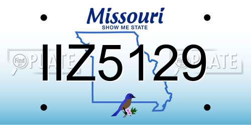 IIZ5129 Missouri License Plate