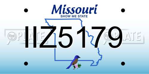 IIZ5179 Missouri License Plate
