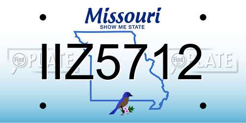 IIZ5712 Missouri License Plate