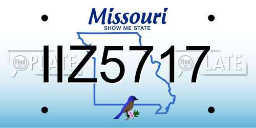 IIZ5717 Missouri License Plate