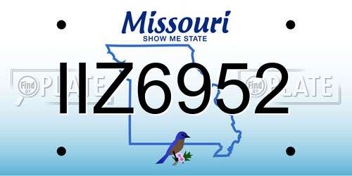 IIZ6952 Missouri License Plate