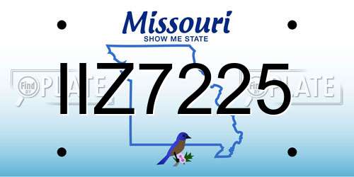 IIZ7225 Missouri License Plate