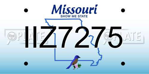 IIZ7275 Missouri License Plate