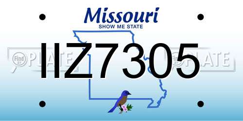 IIZ7305 Missouri License Plate