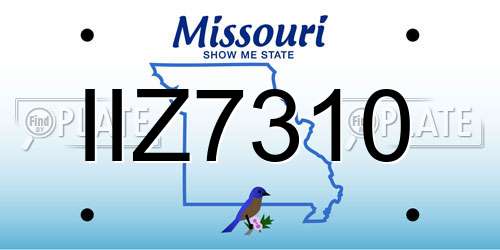 IIZ7310 Missouri License Plate