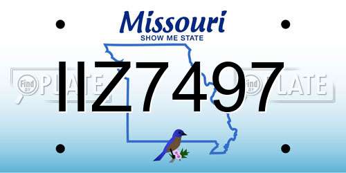 IIZ7497 Missouri License Plate