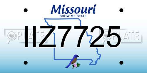 IIZ7725 Missouri License Plate