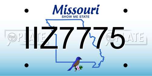 IIZ7775 Missouri License Plate