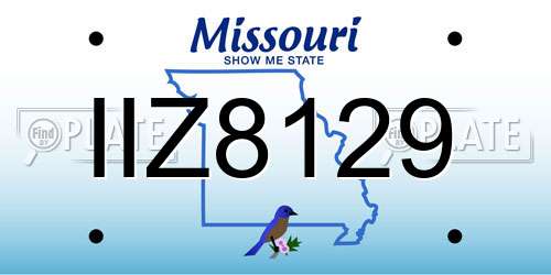 IIZ8129 Missouri License Plate