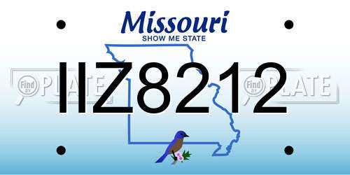 IIZ8212 Missouri License Plate