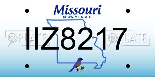 IIZ8217 Missouri License Plate