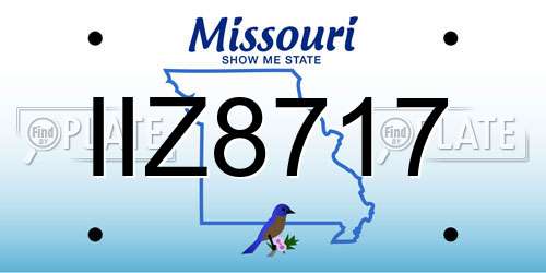 IIZ8717 Missouri License Plate