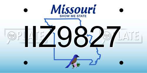 IIZ9827 Missouri License Plate