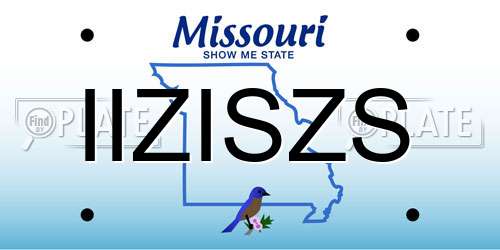 IIZISZS Missouri License Plate