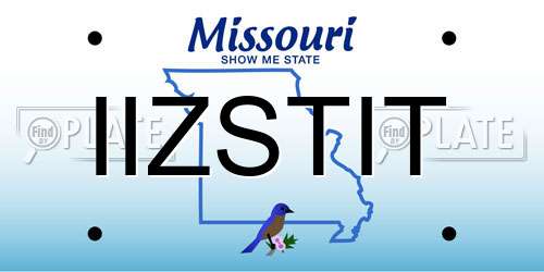 IIZSTIT Missouri License Plate