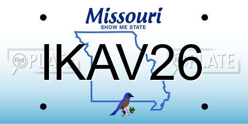 IKAV26 Missouri License Plate