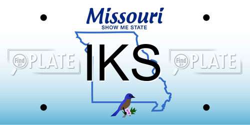 IKS Missouri License Plate