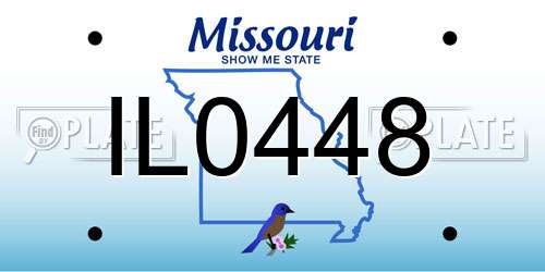 IL0448 Missouri License Plate