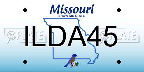 ILDA45 Missouri License Plate
