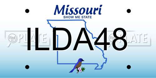 ILDA48 Missouri License Plate