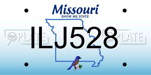ILJ528 Missouri License Plate