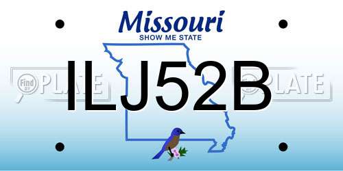 ILJ52B Missouri License Plate