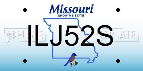 ILJ52S Missouri License Plate