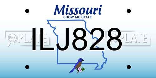 ILJ828 Missouri License Plate