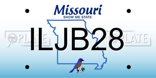 ILJB28 Missouri License Plate