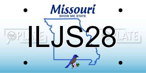ILJS28 Missouri License Plate