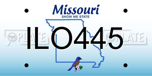 ILO445 Missouri License Plate