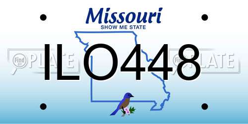 ILO448 Missouri License Plate