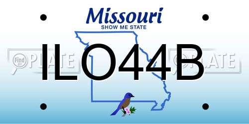 ILO44B Missouri License Plate