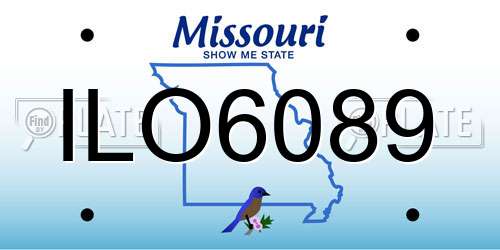 ILO6089 Missouri License Plate