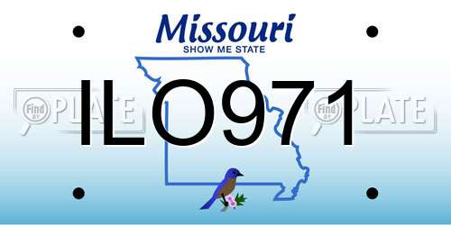 ILO971 Missouri License Plate