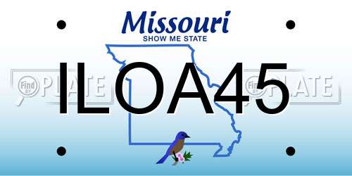 ILOA45 Missouri License Plate