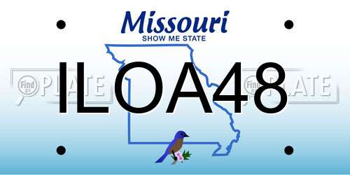 ILOA48 Missouri License Plate