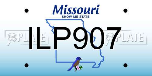 ILP907 Missouri License Plate