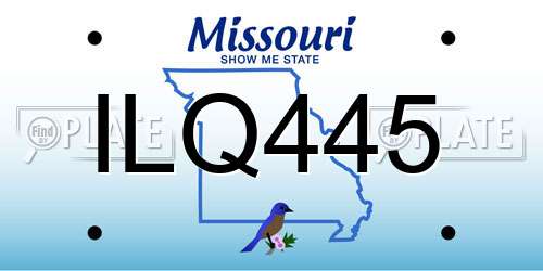 ILQ445 Missouri License Plate